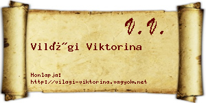 Világi Viktorina névjegykártya
